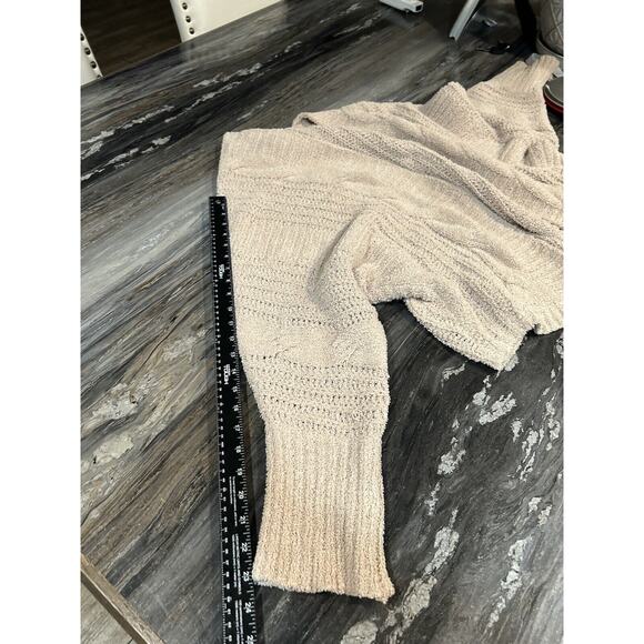 Entro Women's Cardigan Medium Tan Flawed Layering Cottagecore Boho Chunky Knit - Picture 9 of 14